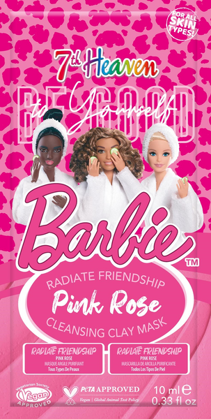 7th Heaven Barbie Pink Rose Cleansing Clay Mask kasvonaamio 10 ml