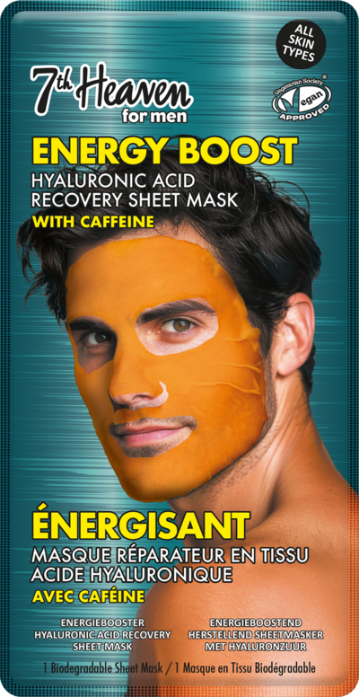 7th Heaven MEN Energy Boost miesten kankainen kasvonaamio 1kpl