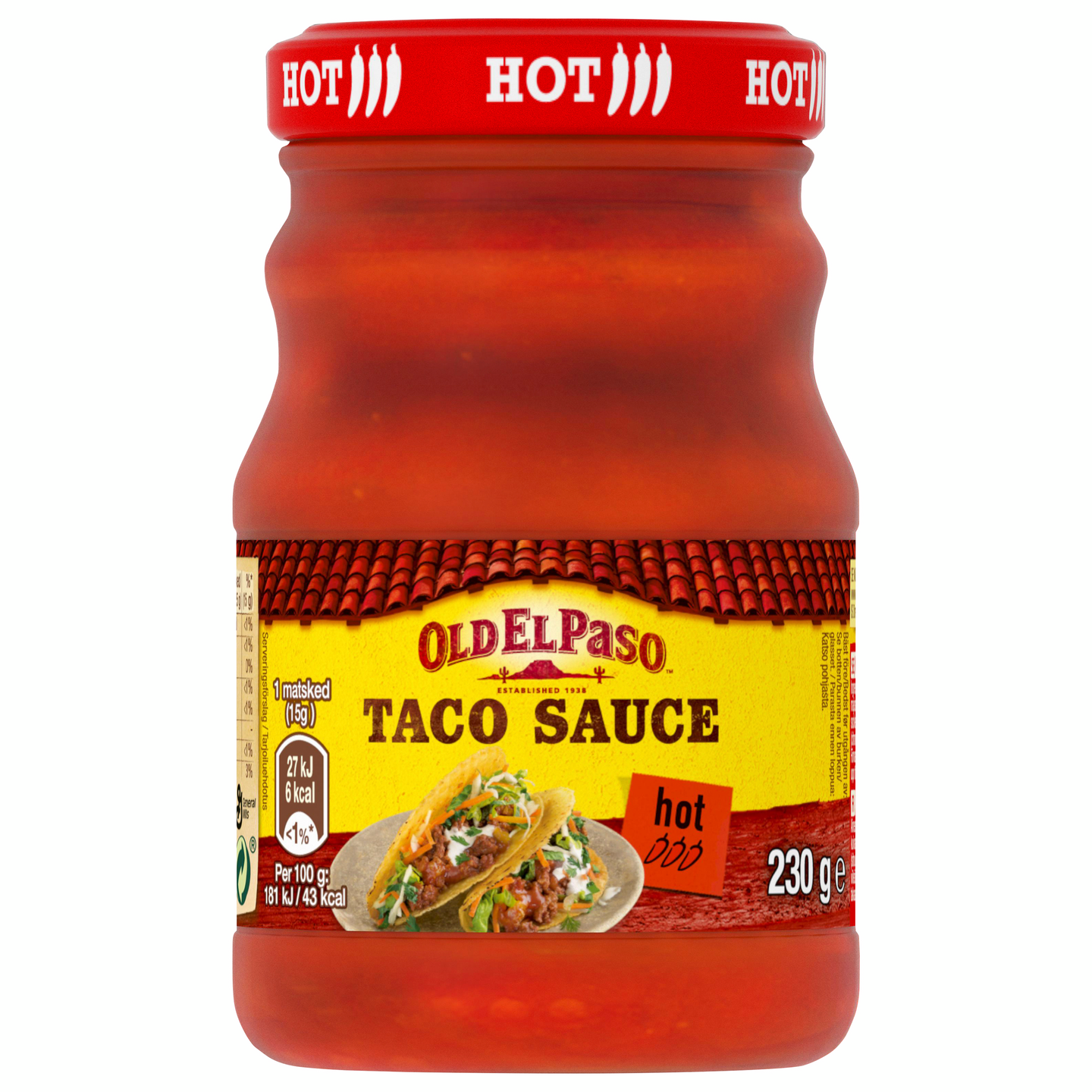 Old El Paso Taco kastike 230g hot