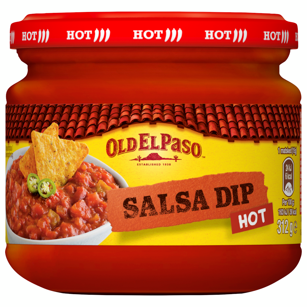 Old El Paso Salsa Dip 312g hot — HoReCa-tukku Kespro