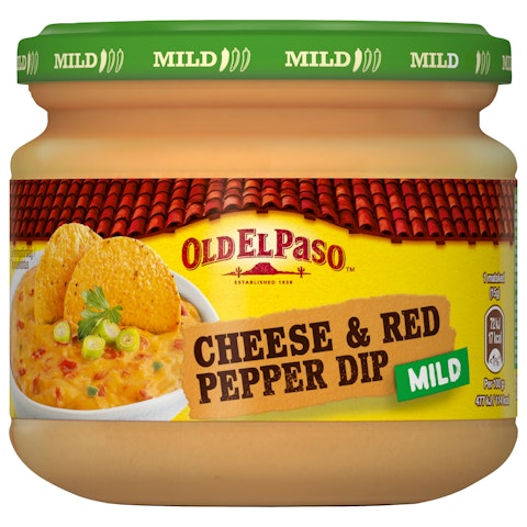 Old El Paso Cheese Red Pepper Dip 320g mild