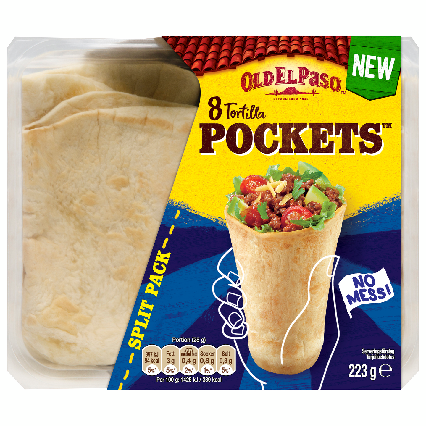 Old El Paso Tortilla pockets 223g