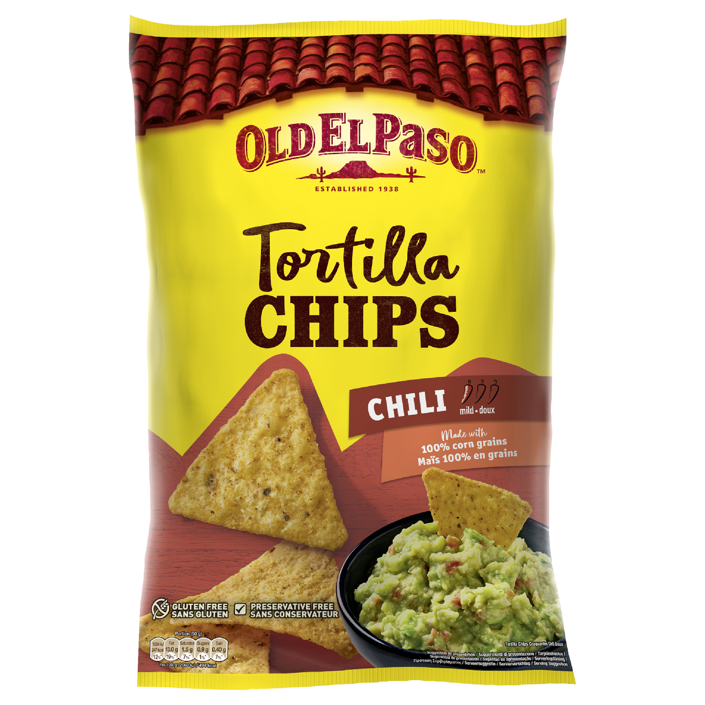 Old El Paso Tortilla Chips Chili 185g