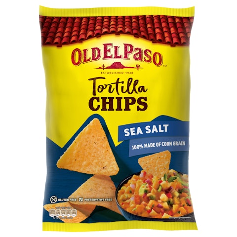 Old El Paso Tortilla Chips Sea Salt 185g