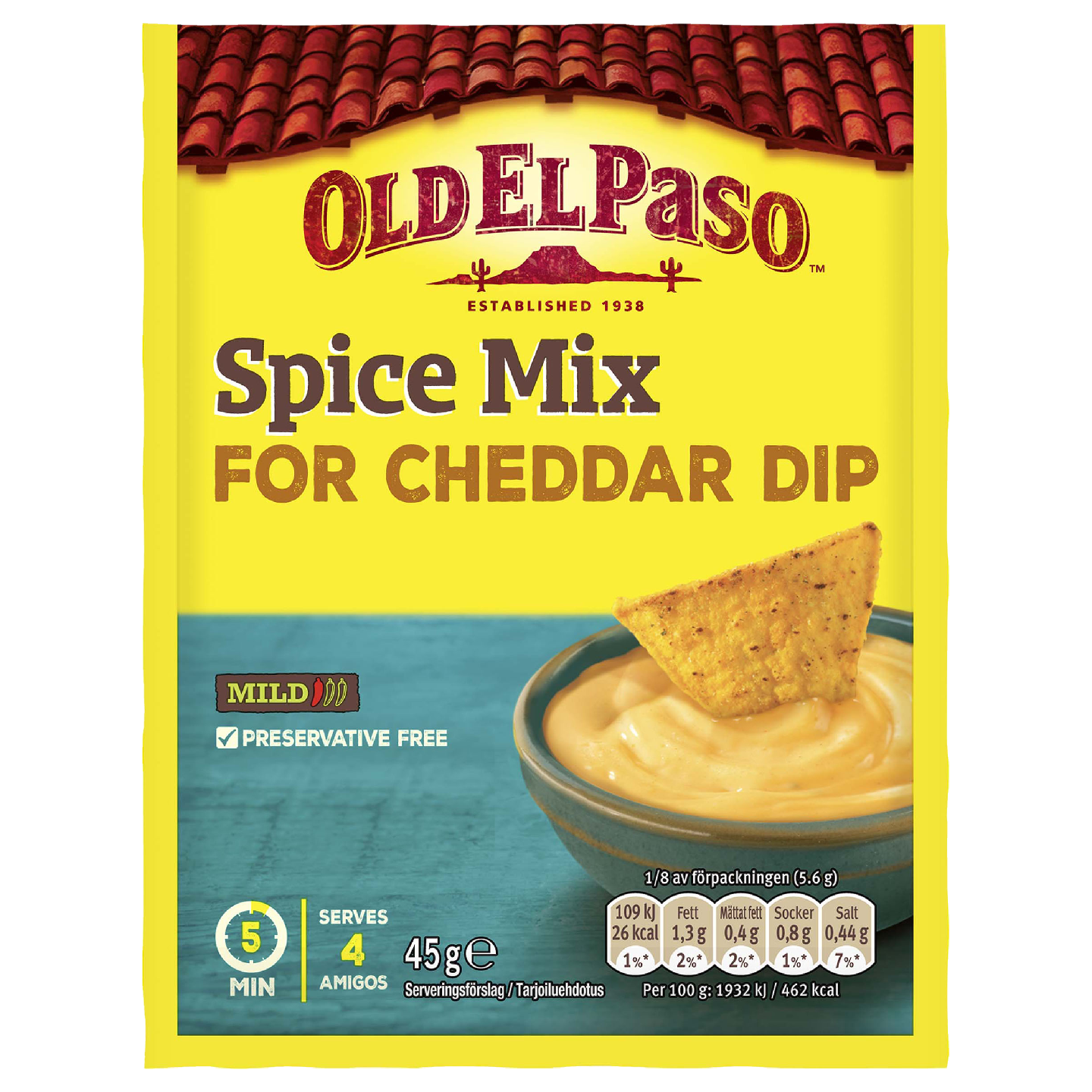 Old El Paso Cheddar Dip Mix 45g