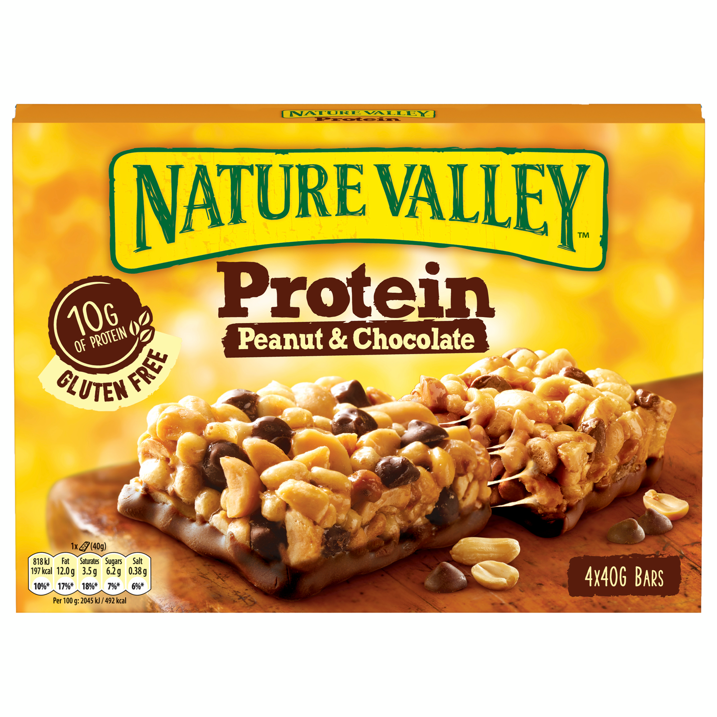 Nature Valley Protein pähkinä-suklaa välipalapatukka 4x40 g
