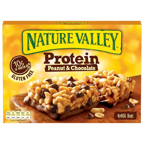 Nature Valley Protein pähkinä-suklaa välipalapatukka 4x40 g