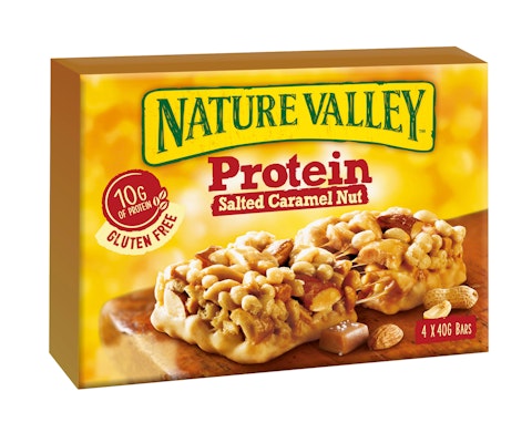Nature Valley Protein pähkinä - suolakinuski välipalapatukka 4x40 g