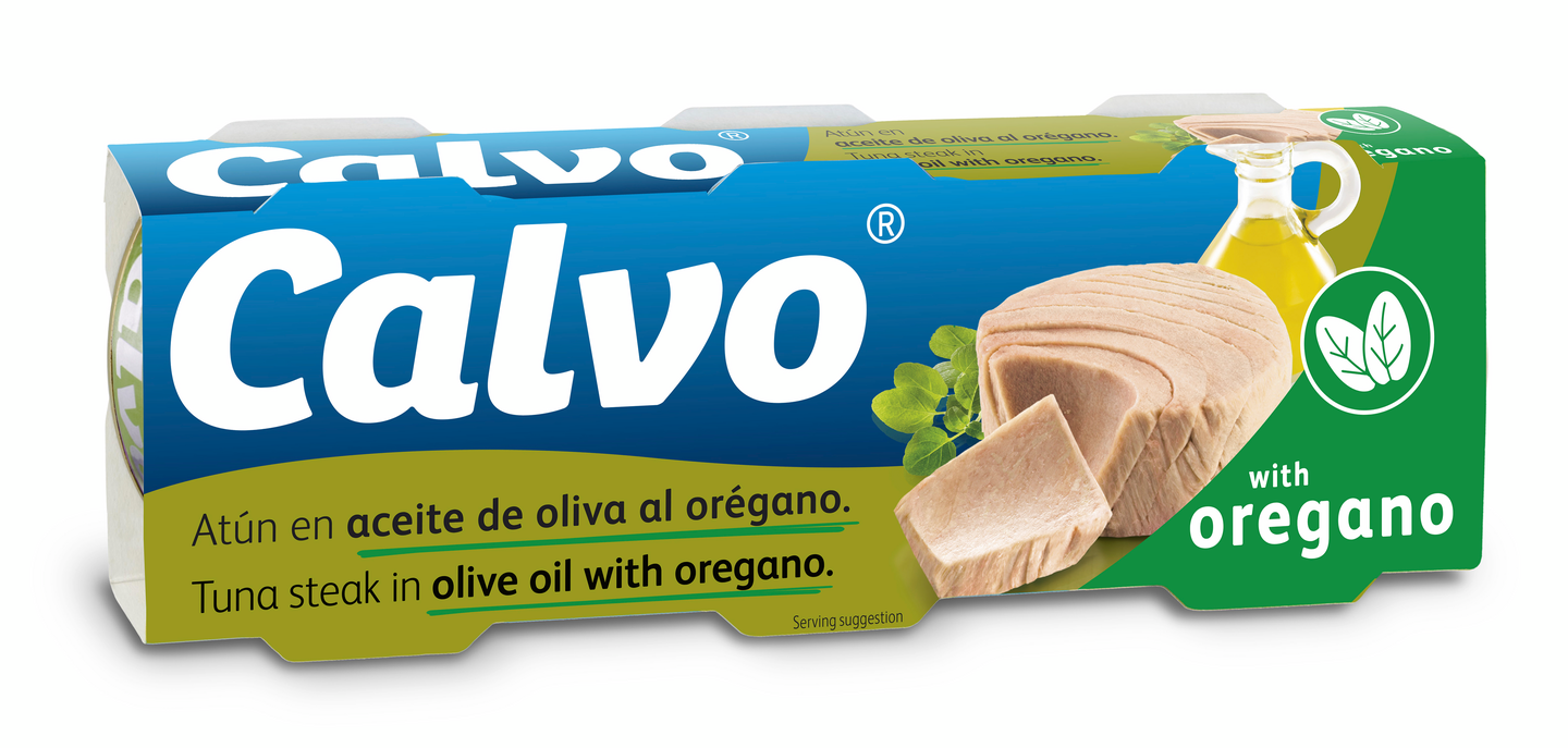 Calvo tonnikala oliiviöljyssä oreganolla 3x80g/52g