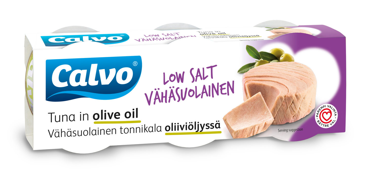 Calvo vähäsuolainen tonnikala oliiviöljyssä 3 x 80g/52g | K-Ruoka  Verkkokauppa