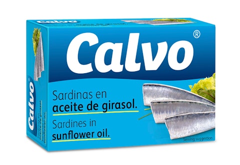 Calvo sardiinit auringonkukkaöljyssä 120g/84g
