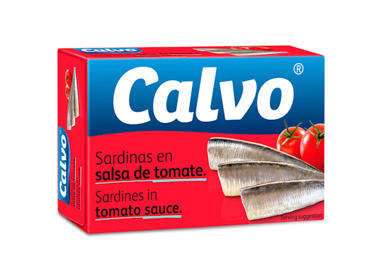 Calvo sardiinit tomaattikastikkeessa 120g/84g