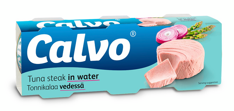 Calvo tonnikala vedessä 3x80g/56g