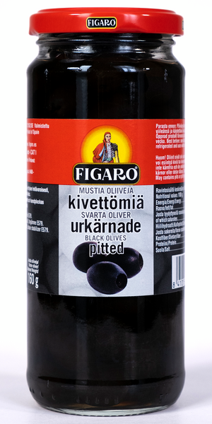 Figaro musta oliivi 340g/160g kivetön