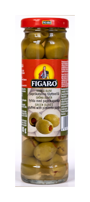 Figaro vihreä oliivi 142g/85g paprikapasta täytteellä