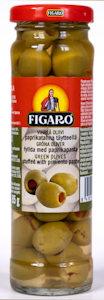 Figaro vihreä oliivi 142g/85g paprikapasta täytteellä