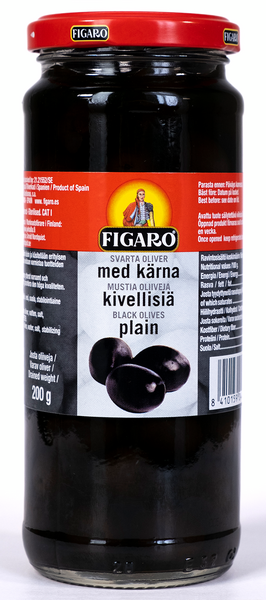 Figaro oliivi 340/200g musta kivellinen