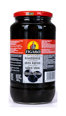Figaro oliivi 935/454g musta kok kivetön