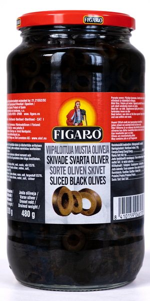 Figaro oliivi 935/480g musta viipaloitu