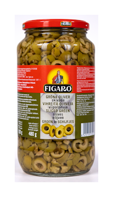 Figaro vihreä oliivi 935g/480g viipaloitu