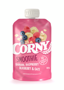 Corny smoothie banaani, vadelma, mustikka ja kaura 120g