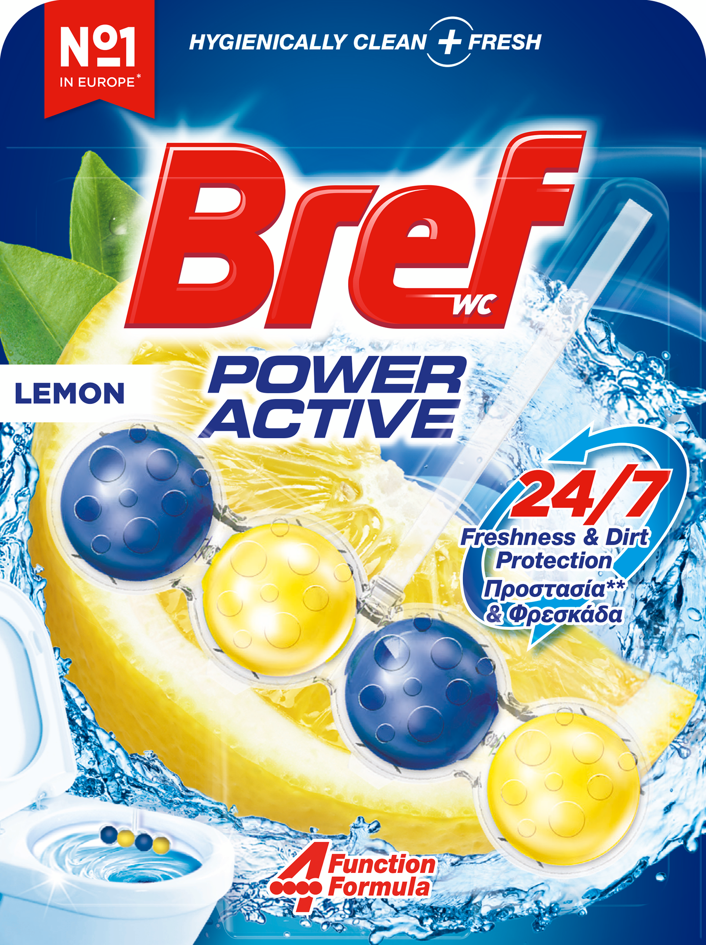 Bref Power Active wc-raikastin 50g Lemon