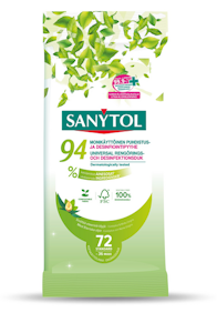 Sanytol yleispuhdistus- ja desinfiointipyyhe 72kpl vege