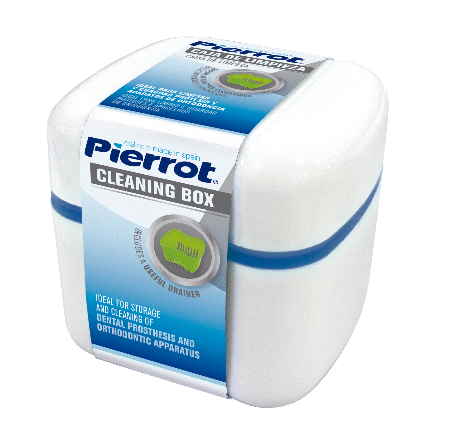 Pierrot Cleaning Box puhdistusrasia hammasproteeseille ja oikomishoidon laitteille