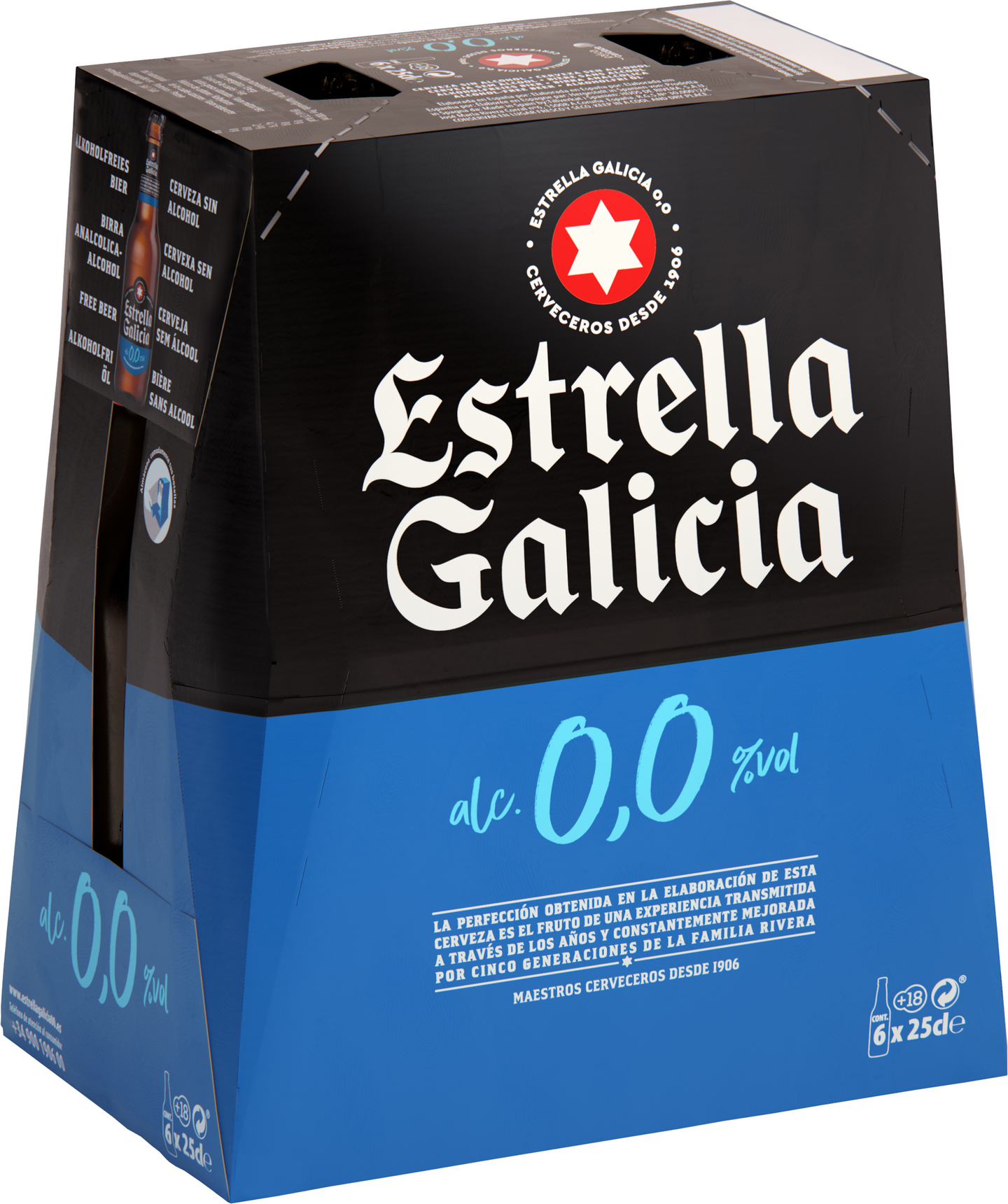 Estrella Galicia lager 0% 0,25l 6-pack