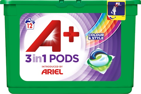 Ariel Pods nestemäinen pyykinpesutabletti 12kpl 3in1 Colour