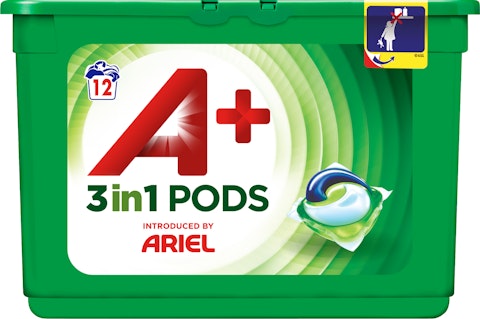 Ariel Pods nestemäinen pyykinpesutabletti 12kpl 3in1 White