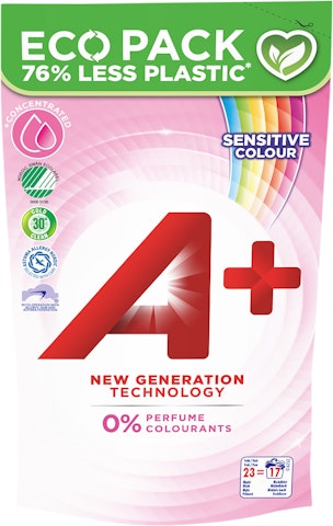 A+ pyykinpesuneste täyttö 920ml Sensitive Color