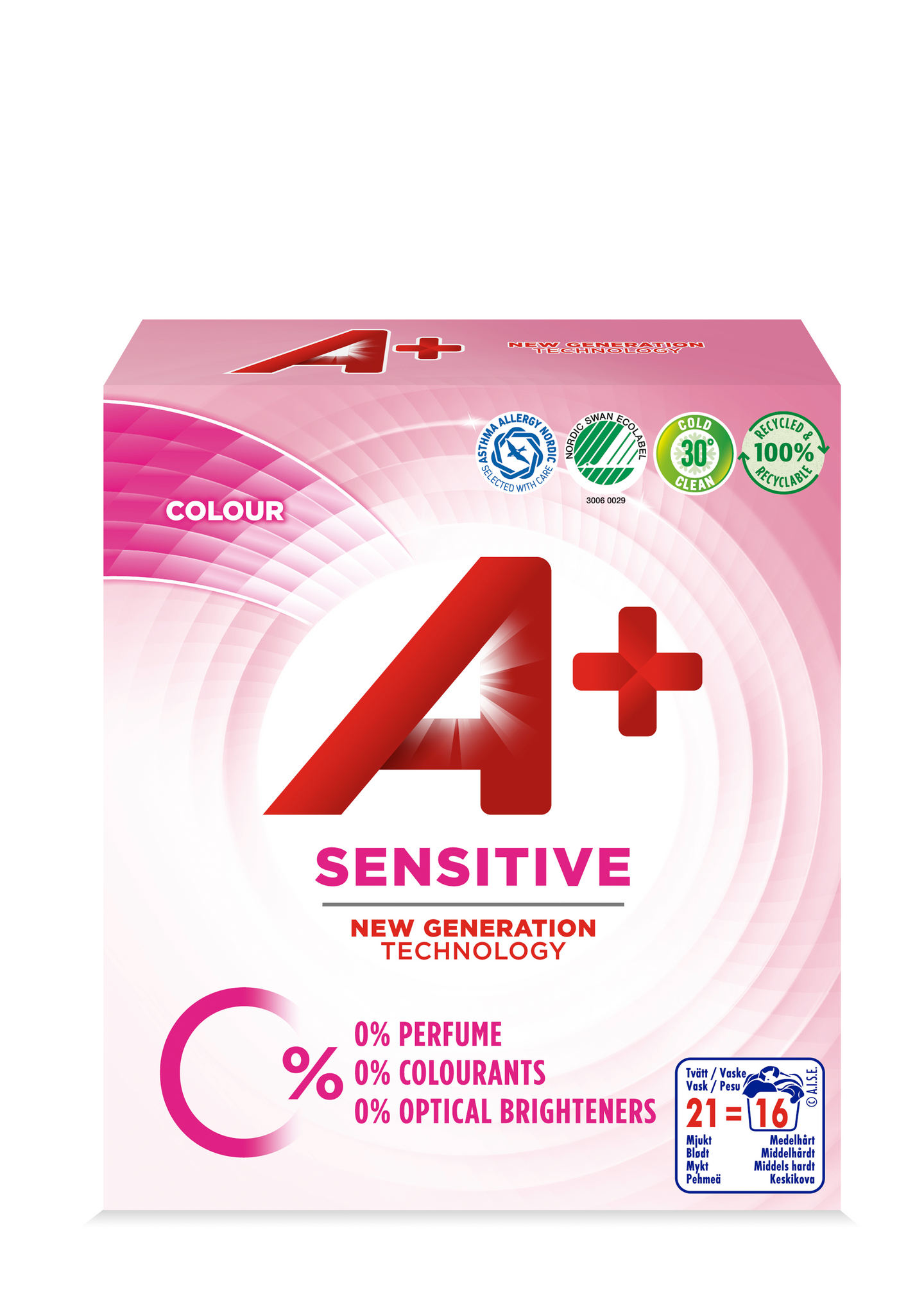 A+ pyykinpesujauhe 700g Sensitive color