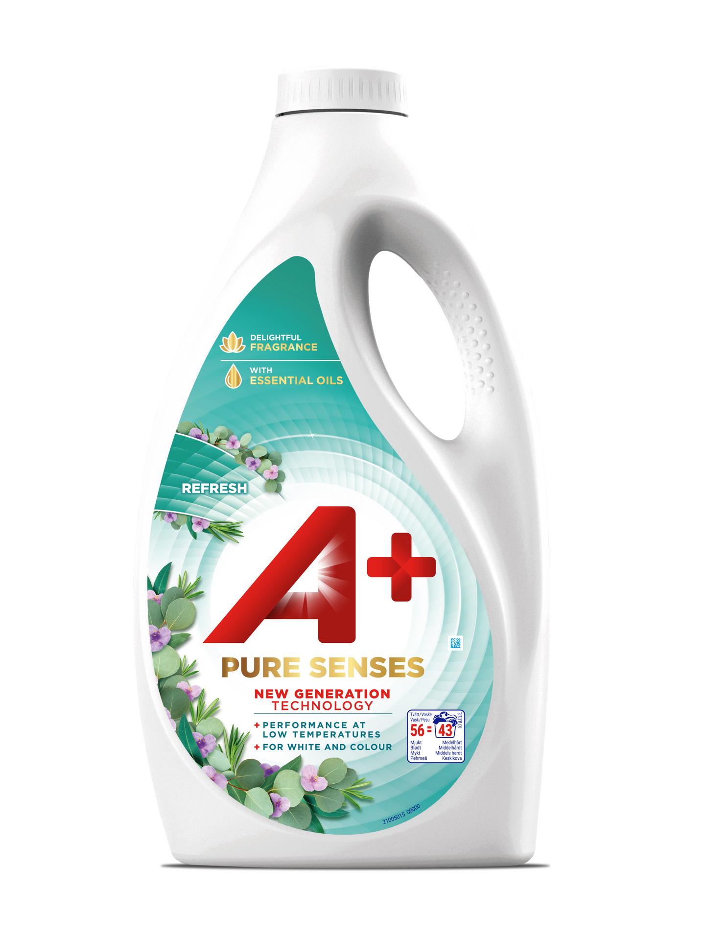 A+ pyykinpesuneste 2.8l x 40kpl Pure Senses Refresh ppa