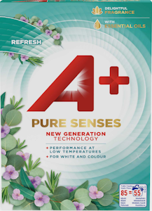 A+ pyykinpesujauhe 3,6kg Pure Senses Refresh