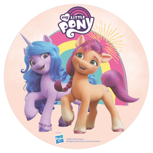 Ilmapallokeskus syötävä kakkukuva vohvelia My Little Pony 20 cm