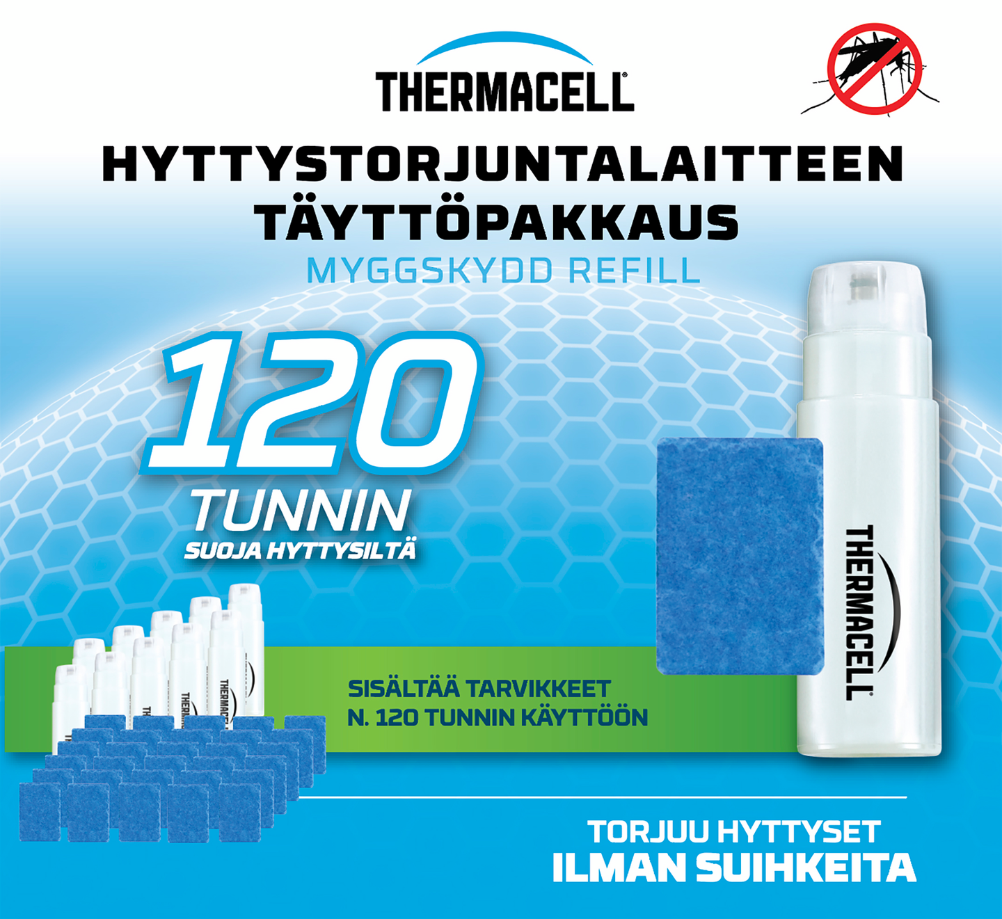 Thermacell R-10 täyttöpakkaus 10xbutaanisäiliö ja 30xtorjuntamatto