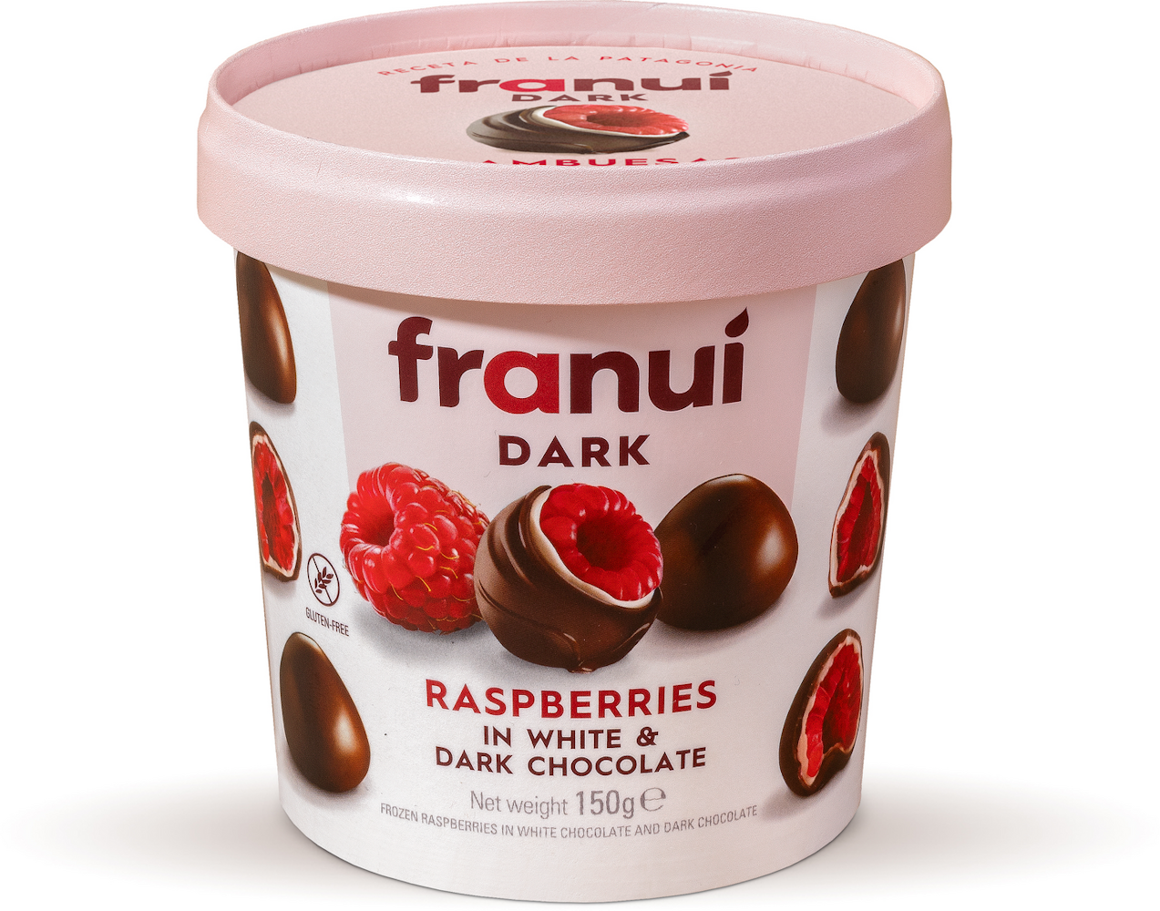Franui Raspberries dark chocolate 150g - HoReCa-tukku Kespro