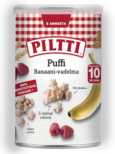 Piltti Puffi Banaani vadelma 35g alkaen 10kk