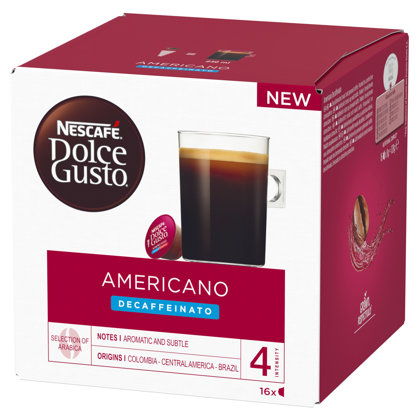 Nescafé Dolce Gusto Americano Kofeiiniton 16 kaps/128g