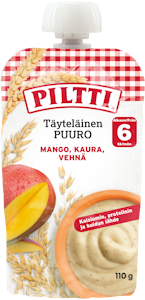 Piltti täyteläinen puuro 110g 6kk mango, kaura, vehnä