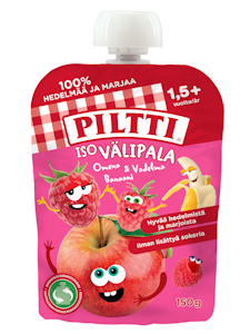 Piltti 150g Iso välipala Omena-vadelma-banaani 1,5+ v annospussi