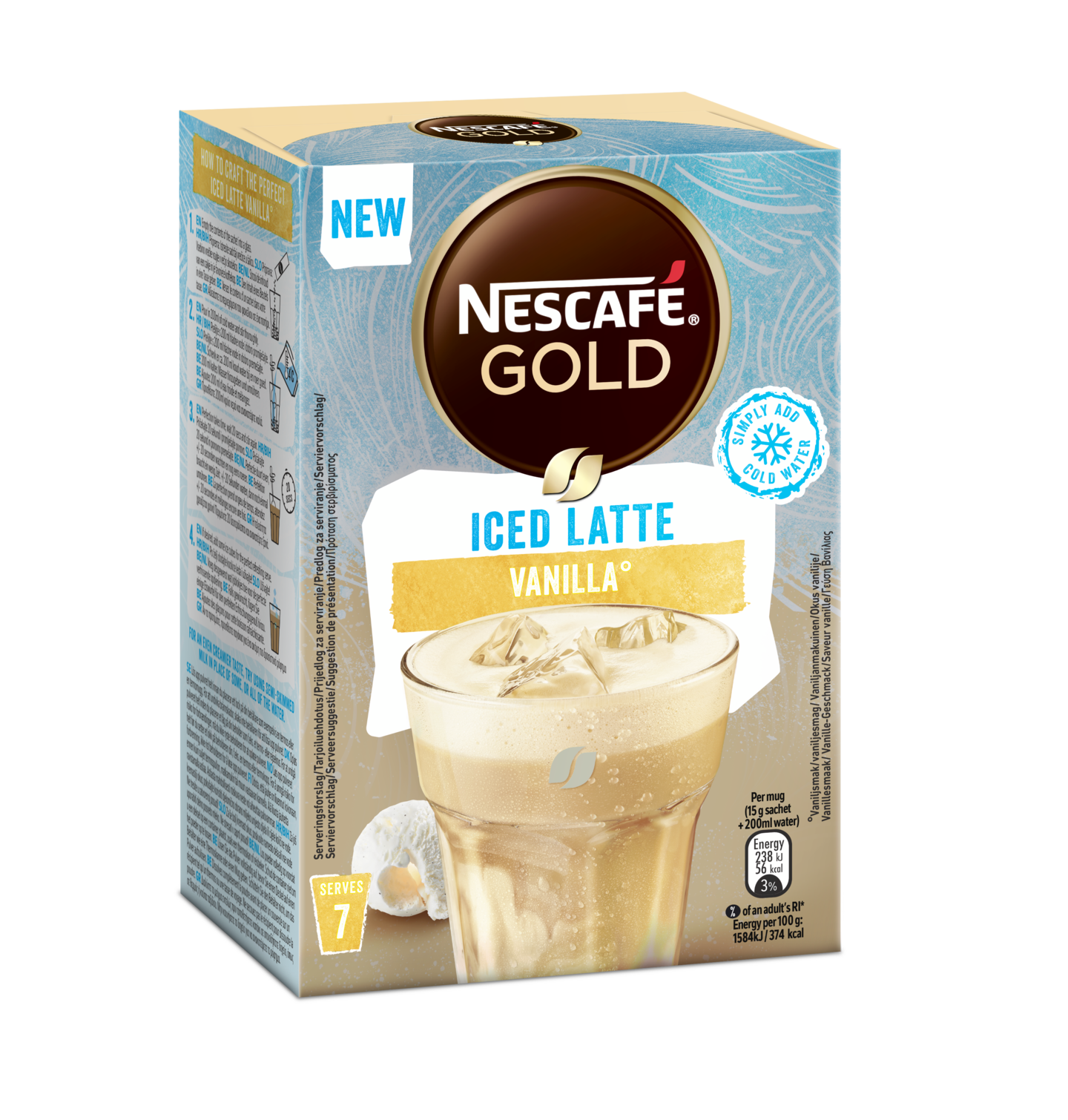 Nescafe Gold Iced Latte vanilja 105g