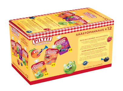 Piltti Iso Välipala lajitelma 12x150g 1,5+ vuotta