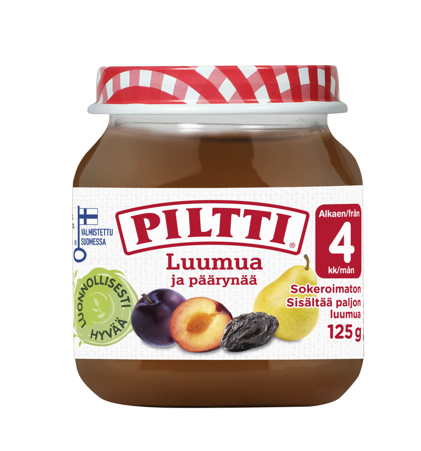 Piltti Luumua ja päärynää hedelmäsose 125g 4kk