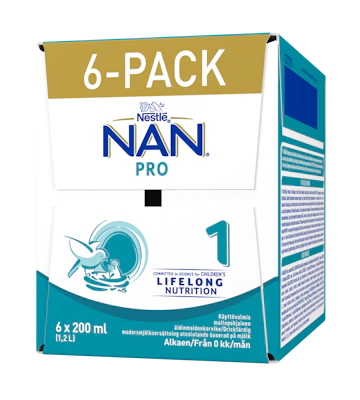 Nestle NanPro1 äidinmaidonkorvike 6x200ml - HoReCa-tukku Kespro