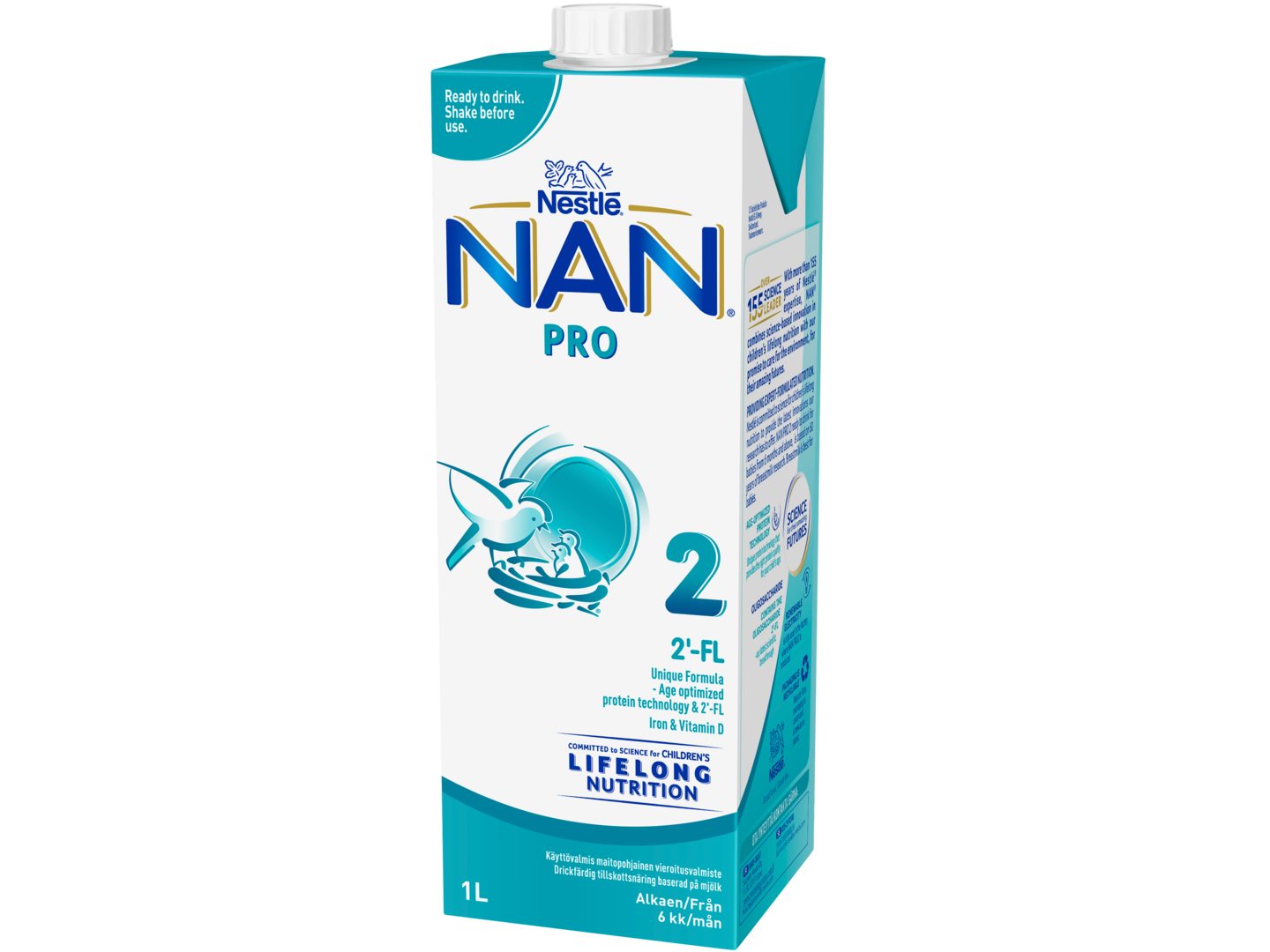 Nestlé Nan Pro 2 maitopohjainen käyttövalmis vierotusvalmiste 1000ml