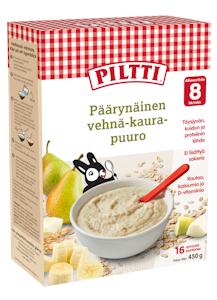 Piltti Päärynäinen vehnä-kaurapuuro 8kk 450g