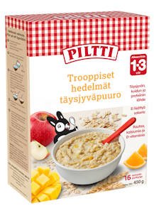 Piltti Trooppiset hedelmät täysjyväpuurojauhe 1-3v 450g