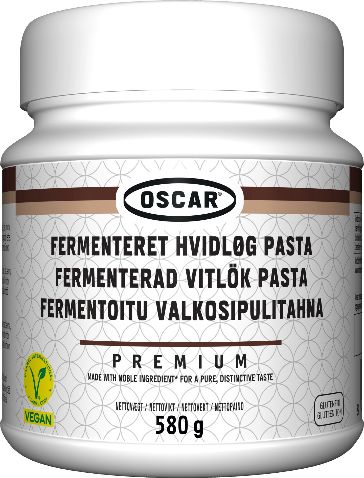 Oscar Premium fermentoitu valkosipulitahna 580g
